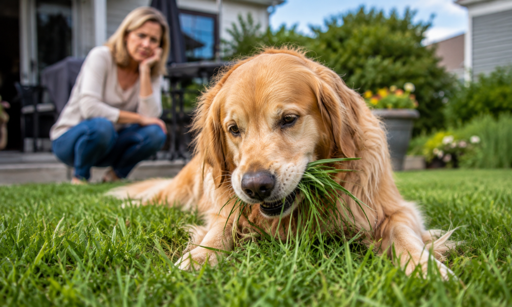 Dog outdoors on green grass